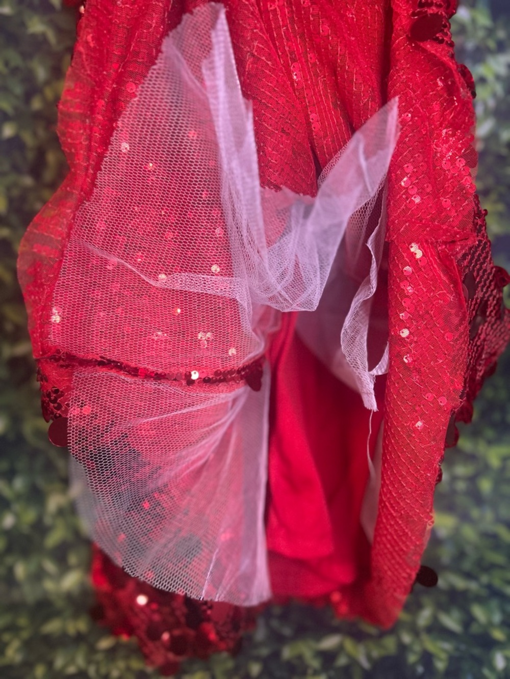 SHEIN Red Sequin Spaghetti Strap Mini Dress - Picture 5 of 6